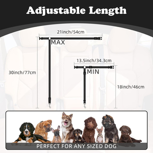 Adjustable Nylon Fabric Pet Restraints Vehicle Car Safety Seat Belts <strong>Harness</strong> Dog <strong>Cat</strong> Leash - Product Image 5