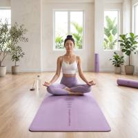 Tapete de Yoga Premium de Alta Densidad, de Goma Ecológica, Antideslizante, Ligero, de 0.5 cm, Plegable, Sin Olor, con Correa de Transporte de Alta Calidad