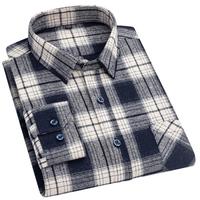 Chemise habillée décontractée à manches longues en popeline 100 % coton teint en fil respirante à carreaux pour homme, avec logo personnalisé, vente en gros