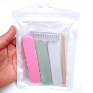 Làm móng tay Kit đệm và Shiner Nail Bụi Bàn chải 6 trong 1 Nail tập tin thiết lập với túi màu trắng gói - Product Image 4