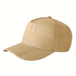Gorro de Béisbol Unisex de Rafia Natural, Estilo Deportivo y Urbano, Transpirable e Impermeable, para Primavera/Verano, en Oferta - Product Image 1