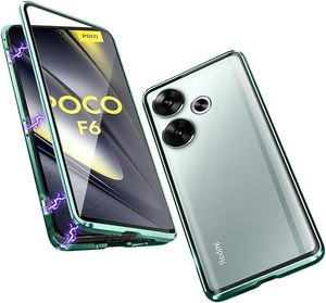 ตัวแม่เหล็กสองด้านกระจกนิรภัยใสสําหรับ Xiaomi Poco F6 5G ฝาครอบโทรศัพท์มือถือพร้อมกรอบโลหะ - Product Image 3