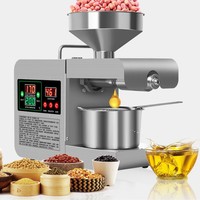 Mini presse à huile automatique en acier inoxydable pour usage domestique, pour l'extraction à froid d'huile d'arachide, de tournesol, de sésame et d'olive