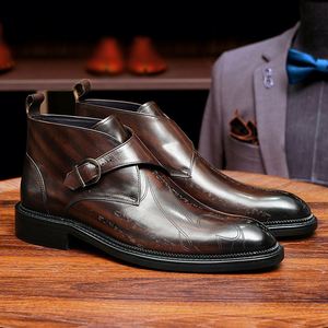 Chaussures habillées Derby élégantes faites à la main pour hommes, à enfiler, imperméables, légères, pour l'automne, idéales pour les costumes formels - Product Image 3