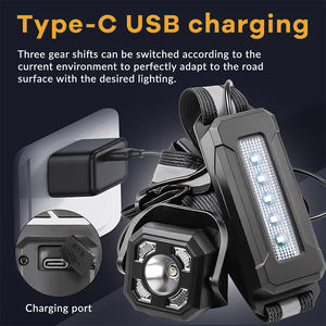 Gilet réfléchissant lumière de course LED Runner Gear Type-C 2200mAh sécurité randonnée Jogging cyclisme Sports de plein air nuit course poitrine <span class=keywords><strong>lampe</strong></span> - Product Image 4