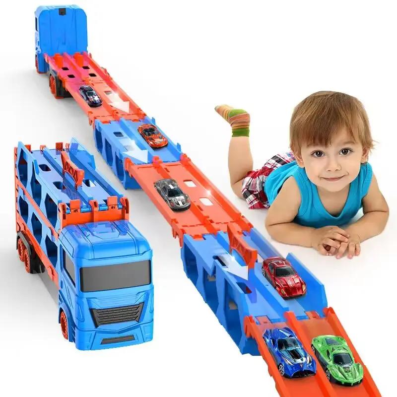 2023 son oyun seti Mini Diecast araba taşıma taşıyıcı depolama oyuncak Hauler kamyon