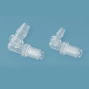 PP素材エルボバーブ-オスアダプターホース接続L 90度スムーズバリなし正確な寸法 - Product Image 1