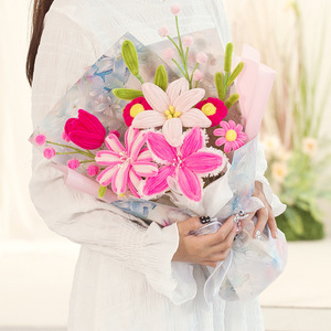 Ramo de Lirios Artificiales Hechos a Mano, Ecológicos, Regalo para Graduación, Día de la Madre, Año Nuevo, para Compañeros de Clase, Maestros, con Aspecto de Pelo - Product Image 2