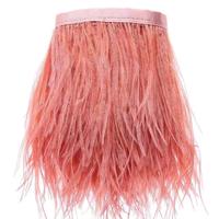 Vente en gros d'usine : Garnitures en dentelle de plumes d'autruche teintées de 15-20 cm pour costumes, couture et artisanat