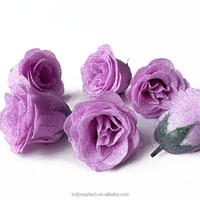 Têtes de roses artificielles scintillantes Or rose Bleu Cristal Roses brillantes avec paillettes