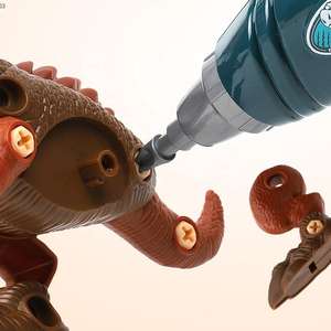 Enfants perceuse vis écrou Puzzles jouets en plastique électrique outil créatif <span class=keywords><strong>dessin</strong></span> <span class=keywords><strong>animé</strong></span> <span class=keywords><strong>dinosaure</strong></span> jouets tige démonter <span class=keywords><strong>dinosaure</strong></span> jouets - Product Image 4