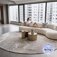 Handtufted Large-sized Luxury Villa Black Soft PET Friendly Non-Slip Eco-Friendly Modern Rug Acrylic Carpet Abstract Pattern Rug