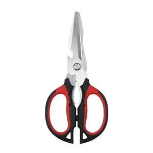 <b>Kitchen</b> <b>Scissors</b> Stainless Steel Red Black Handle Multi Functional For Meat And Vegetables Home Use - Product Image 4