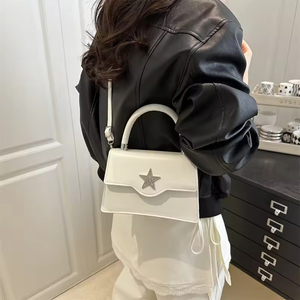 Vendita Diretta di Fabbrica: Elegante <span class=keywords><strong>Borsa</strong></span> a <span class=keywords><strong>Tracolla</strong></span> Quadrata con Motivo a Stella per Donne, Stile Lusso Leggero - Product Image 4