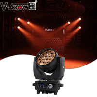 VSHOW Aura1915 MAC Aura con Abrazadera Plegable, Luz Móvil de Cabeza con Zoom LED RGBW de 19x15w