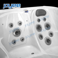 Xuan JOYEE — ballon d'extérieur pour 6 personnes adultes, grand carré en bois, bain d'hydro massage, tourbillon, baignoire, spa