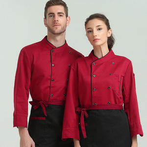 カスタムロゴレストランシェフ服工場卸売キッチン制服男性と女性一般的なシェフ制服 - Product Image 3