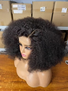 13x4 4 <span class=keywords><strong>Afro</strong></span> crespo riccio di alta qualità <span class=keywords><strong>capelli</strong></span> umani <span class=keywords><strong>parrucca</strong></span> frontale <span class=keywords><strong>Afro</strong></span> crespo riccia pizzo brasiliano <span class=keywords><strong>capelli</strong></span> umani - Product Image 2