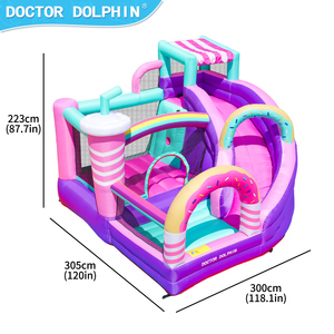 Doctor Dolphin Castello Gonfiabile Portatile da Esterno con Scivolo e Piscina di Palline per Bambini, Capacità 3 Persone, Tessuto Oxford 420D+840D - Product Image 5