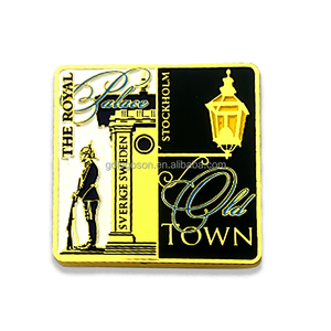 Kişiselleştirilmiş altın kaplama Gotland Wappen buzdolabı mıknatısı İsveç keçi İsveç turistik hediyelik - Product Image 4