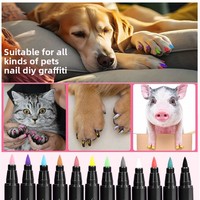 Stylo de manucure pour animaux de compagnie en polypropylène effaçable à tête souple BDY TikTok Explosions, 1 mm, 12/24 couleurs, impression de logo, DIY Graffiti, peinture à la main