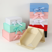 Boîtes pliantes en carton auto-érectables Baoren faites à la main, blanches, roses, noires, avec fermeture magnétique, de qualité supérieure, petites, vente en gros