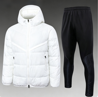 Veste de football d'hiver en duvet, survêtement pour hommes, tenue d'entraînement de football, logo personnalisé, vêtements de sport décontractés pour tous les jours, directement de l'usine
