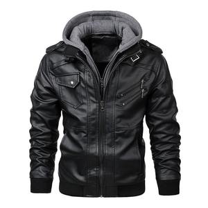 Giacca da <span class=keywords><strong>Uomo</strong></span> <span class=keywords><strong>Stile</strong></span> <span class=keywords><strong>Vintage</strong></span> Foderata in Pile, Cappotto Invernale in PU con Cappuccio, Imbottita con Cerniera, <span class=keywords><strong>Stile</strong></span> Motociclista, Taglie Forti Fino a 6XL - Product Image 1