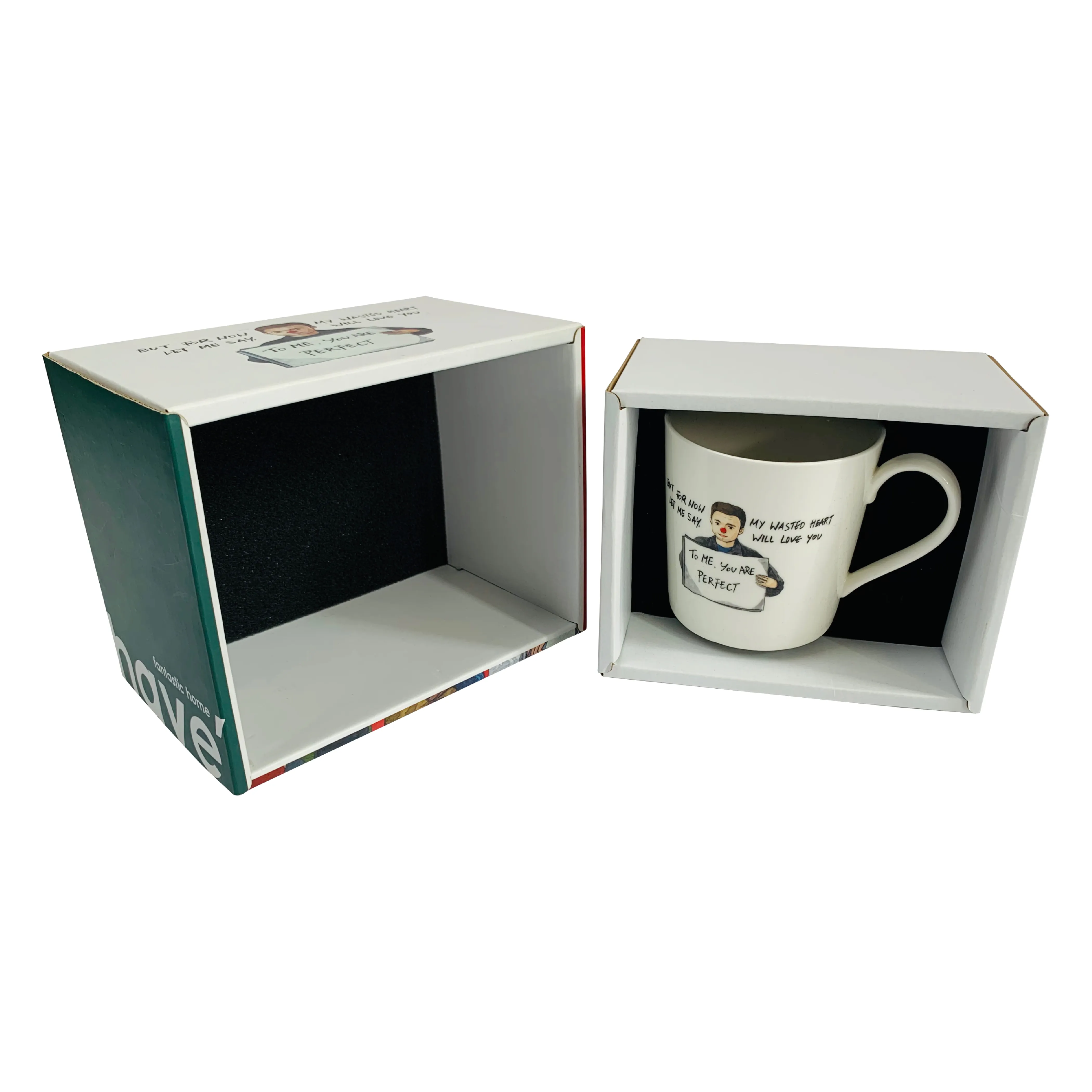 Corrugated cardboard mug box gift ceramic mug packaging box