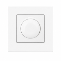 Variateur rotatif mural blanc à bouton pour le contrôle de la luminosité des lampes encastrées intérieures