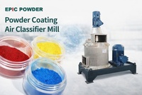 Broyeur industriel EPIC ACM avec moteur AC et boîte de vitesses pour revêtement en poudre thermodurcissable