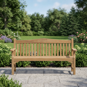 3 Seater Teak Modern Minimalist Durable Water Resistant Outdoor Patio <b>Bench</b> <b>for</b> Hotels Restaurants Apartments INDOTEAK OUT02 - Product Image 3