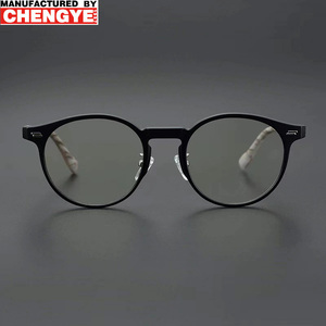 New Retro chống ánh sáng màu xanh kính mắt cho nam giới phụ nữ thoải mái Vòng hạt gỗ khung trong hợp thời trang đen PC chất liệu - Product Image 2