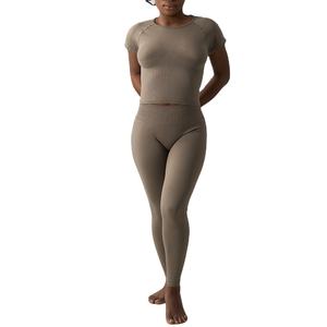 Womens Workout <b>Sets</b> 2 Piece Seamless Fitness Scrunch Yoga Outfits Leggings <b>and</b> Crop <b>Top</b> Matching Athletic Gym Wear 2026 - Product Image 1