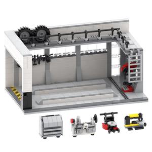 Série City Street View, atelier de réparation automobile Leguoguo MOC4062, jouets en plastique, blocs de construction, briques, 14 ans et plus, jouet - Product Image 1