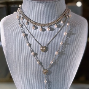 Nuevo Collar <span class=keywords><strong>de</strong></span> Perlas con Diamantes en Forma <span class=keywords><strong>de</strong></span> Corazón, Estilo Moderno y Lujoso para <span class=keywords><strong>Mujer</strong></span>, Cadena para Clavícula que Combina con Todo - Product Image 2