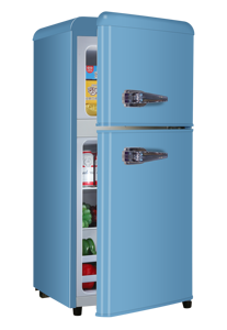 American Retro <span class=keywords><strong>Mini</strong></span> 112L Réfrigérateur à double porte pour dortoir, bureau, maison, hôtel, nouveau réfrigérateur compact - Product Image 4