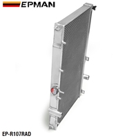 EPMAN radiador de aleación de refrigeración de carreras de aluminio completo de 42mm y 2 filas para Mitsubishi Lancer EVO 4 5 6 IV V VI 97 98 99 00