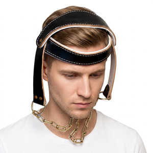 New Arrival Heavy Duty Adjustable Unisex Gym Workout High Quality Weightlifting <b>Leather</b> Head Neck <b>Harness</b> in Suitable Price - Product Image 1