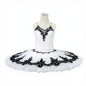 Jupe tutu de ballet Paquita Ok Clown noire et blanche pour adultes, en soie, pour spectacle, compétition, costume de danse - Product Image 1
