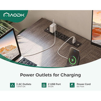 Bureau d'ordinateur moderne en forme de L avec tiroirs à 4 niveaux et port de charge USB Mobilier d'angle pour bureau à domicile avec support d'accueil élégant