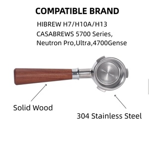 Portafiltro sin Fondo de 58 mm, Soporte de Filtro Desnudo para Máquinas de Espresso Hibrew H13/H7A/H10A, <span class=keywords><strong>Oster</strong></span> Xpert Brew, Nova Perfect Brew - Product Image 3