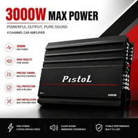 Amplificateur de puissance pour voiture 12V 3000W 4 canaux classe AB avec SNR 90dB pour projets de subwoofer, prix usine, marque privée PISTOL