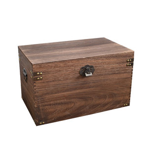 Wooden <b>Storage</b> <b>Box</b> Rectangular Vintage Style With Lock For <b>Documents</b> Clothing Tea Gifts Universal Packaging - Product Image 1