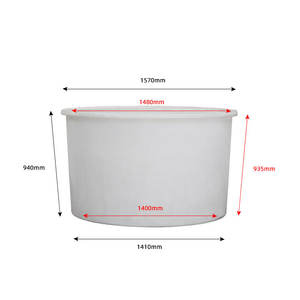 Usine grand réservoir aquacole de stock rond réservoir de pisciculture en plastique baignoire seau en plastique cercle de qualité alimentaire - Product Image 1
