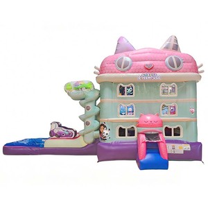 Casa de Juegos Inflable Gabby Dollhouse con Piscina y Tobogán de Agua, Brincolín Inflable Comercial, <span class=keywords><strong>Castillo</strong></span> Inflable para Niños - Product Image 3