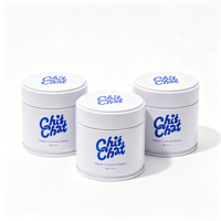 Boîte vide en fer blanc pour matcha, finition mate, avec couvercle à vis hermétique, en fer blanc, pour poudre alimentaire, impression sérigraphique de logo personnalisé