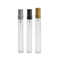 Flacon de parfum cosmétique en verre de 10 ml, format voyage, avec pulvérisateur en aluminium, atomiseur d'huile parfumée, diffuseur
