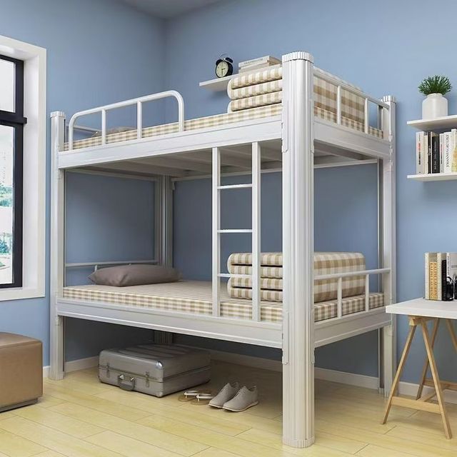 HY Home Furniture Modern Metal Beds Student Dormitory Space Saving High Foot Design Double Decker Bed Bunk Bed Metal