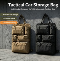 Organisateur de siège arrière de voiture tactique, pochette de rangement robuste multi-poches MOLLE pour camion, SUV, équipement de camping tout-terrain